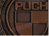 Badge / embleem Puch logo brons 47mm RealMetal thumb extra